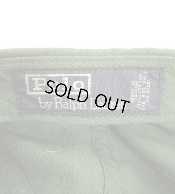 画像6: 90'S RALPH LAUREN ロゴ刺繍 ベースボールキャップ フェードグリーン (VINTAGE)