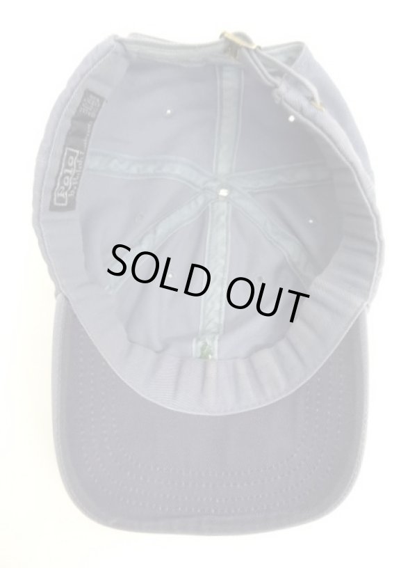 画像5: 90'S RALPH LAUREN ロゴ刺繍 ベースボールキャップ ブルー USA製 (VINTAGE)