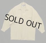 画像: 90'S RALPH LAUREN レーヨン 長袖 オープンカラーシャツ タン (VINTAGE)