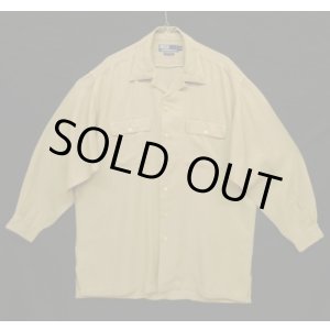 画像: 90'S RALPH LAUREN レーヨン 長袖 オープンカラーシャツ タン (VINTAGE)