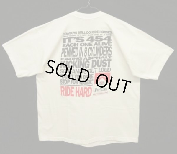 画像1: 90'S MARLBORO 両面プリント ポケット付き 半袖 Tシャツ ホワイト USA製 (VINTAGE)