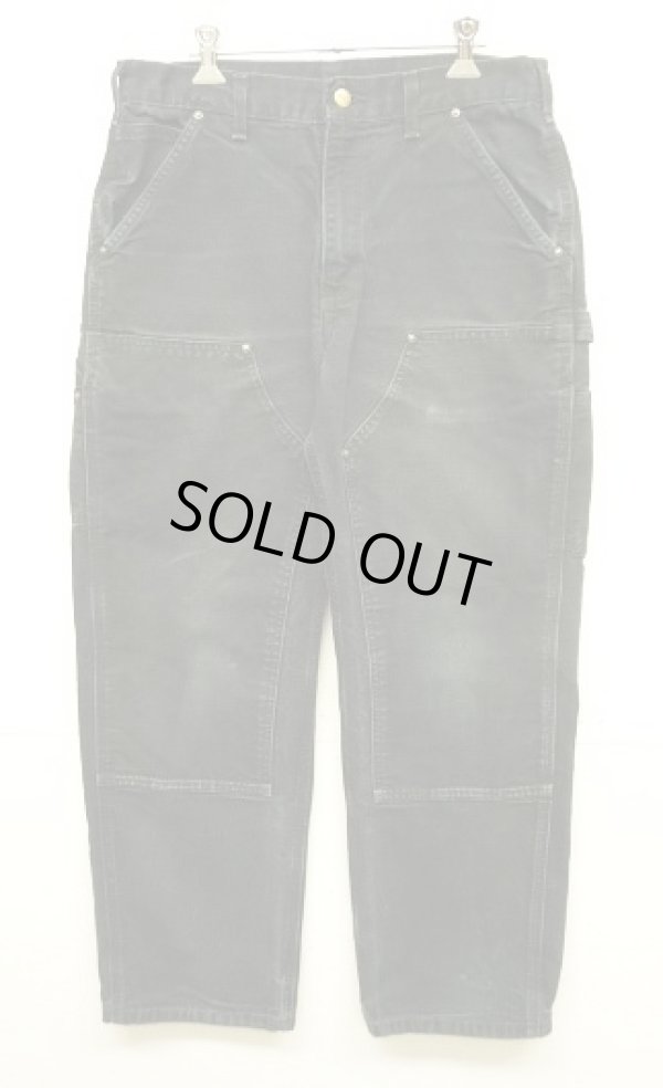 画像1: CARHARTT ダブルニー ダック ペインターパンツ ブラック W31L30 メキシコ製 (VINTAGE)