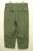 画像4: 70'S アメリカ軍 US ARMY "OG107" コットンサテン ベイカーパンツ W36L29 (VINTAGE)