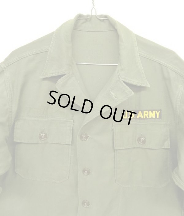 画像3: 50'S アメリカ軍 US ARMY "1st MODEL" OG107 コットンサテン ユーティリティシャツ (VINTAGE)