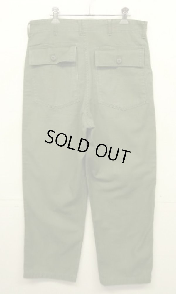 画像4: 60'S アメリカ軍 US ARMY "OG107" コットンサテン ベイカーパンツ W34L33 (VINTAGE)