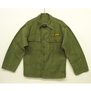画像: 50'S アメリカ軍 US ARMY "1st MODEL" OG107 コットンサテン ユーティリティシャツ (VINTAGE)