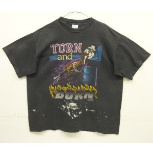 画像: 90'S PANHANDLE SLIM "TURN AND BURN" シングルステッチ 半袖 Tシャツ ブラック USA製 (VINTAGE)