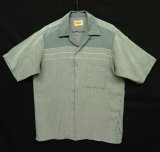 画像: 60'S BENHIL レーヨン 半袖 オープンカラーシャツ ブルーグレー (VINTAGE)