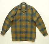 画像: 60'S TOWNCRAFT 長袖 オープンカラーシャツ チェック柄 (VINTAGE)