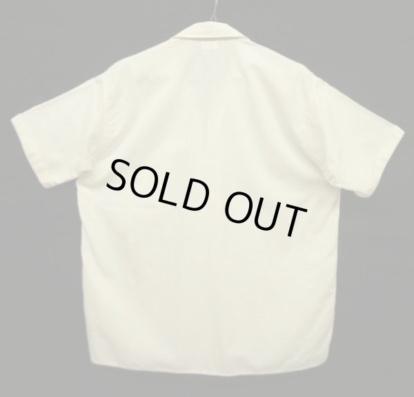 画像5: 60'S UNKNOWN コットンジャガード 半袖 イタリアンカラーシャツ ホワイト (VINTAGE)