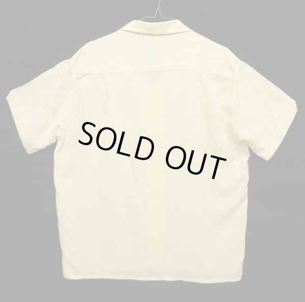 画像3: 60'S LUCERNE レーヨン 半袖 BDシャツ オフホワイト (VINTAGE)