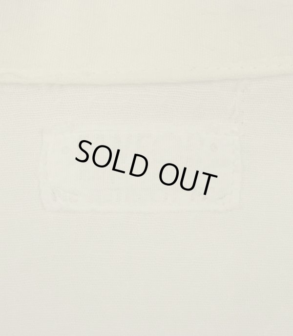 画像2: 60'S UNKNOWN コットンジャガード 半袖 イタリアンカラーシャツ ホワイト (VINTAGE)