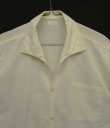 画像3: 60'S UNKNOWN コットンジャガード 半袖 イタリアンカラーシャツ ホワイト (VINTAGE)