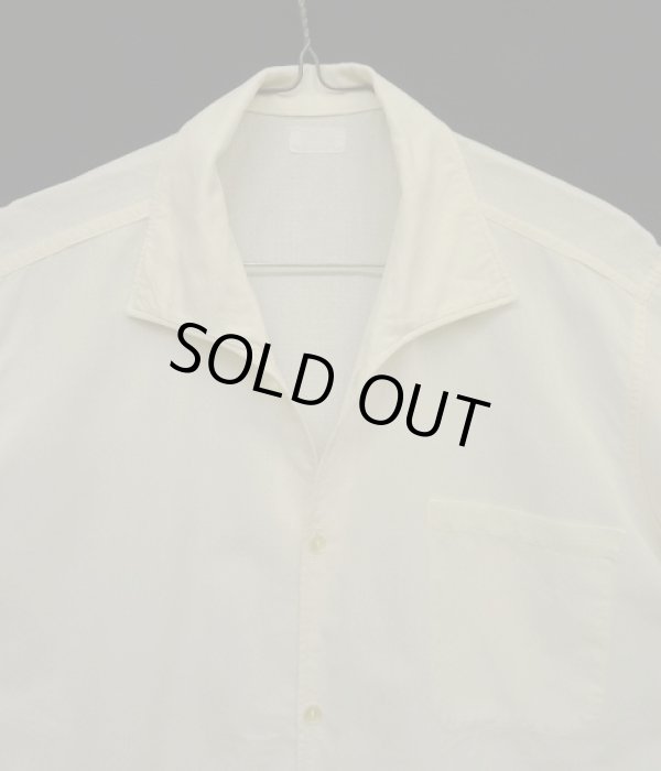 画像3: 60'S UNKNOWN コットンジャガード 半袖 イタリアンカラーシャツ ホワイト (VINTAGE)