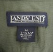 画像2: 90'S LANDS' END シルク/リネン 半袖 オープンカラーシャツ ダークグレー (VINTAGE)