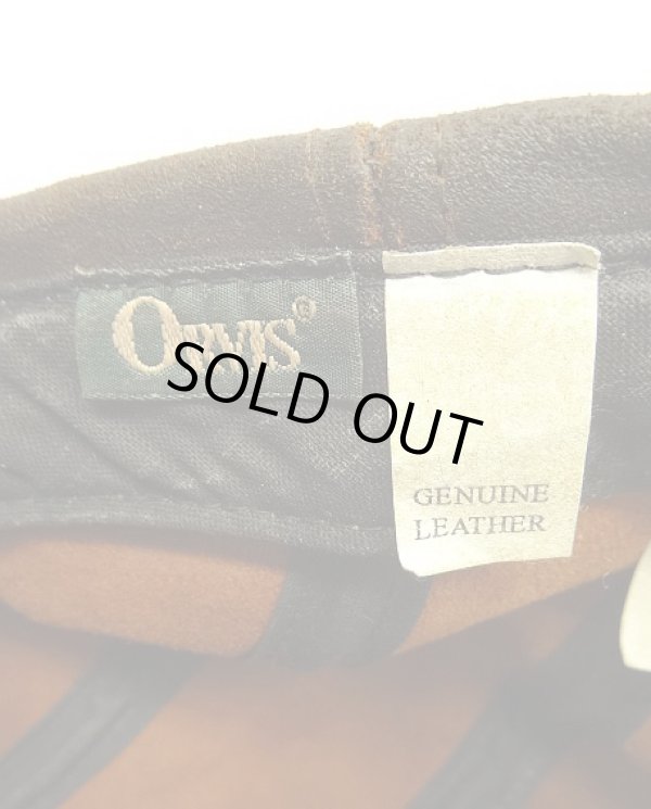 画像6: 90'S ORVIS レザー ロングビルキャップ ブラウン USA製 (VINTAGE)