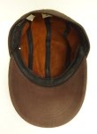 画像5: 90'S ORVIS レザー ロングビルキャップ ブラウン USA製 (VINTAGE)