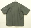画像3: 90'S LANDS' END シルク/リネン 半袖 オープンカラーシャツ ダークグレー (VINTAGE)