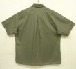 画像3: 90'S PERRY ELLIS コットン 半袖 ボックスシャツ カーキ (VINTAGE)