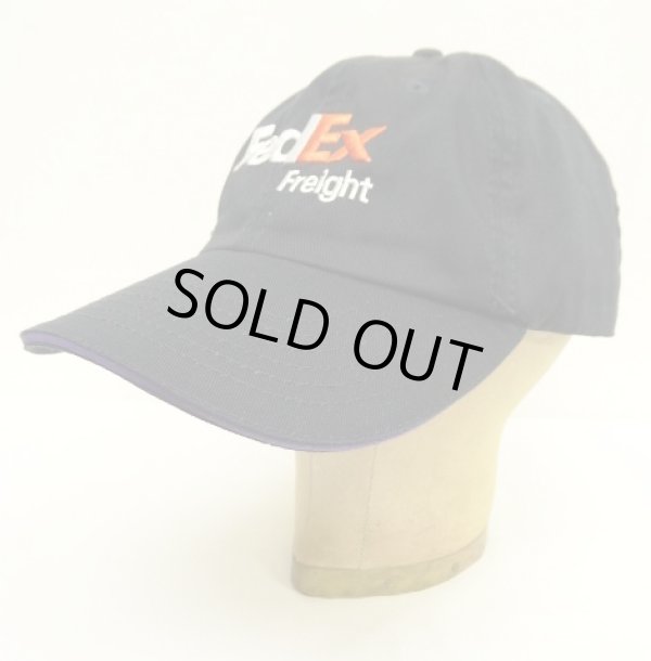 画像1: FEDEX 6パネル ベースボールキャップ ネイビー (USED)