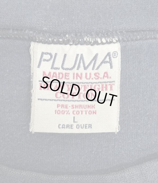 画像2: 90'S PLUMA ヘビーウエイト 半袖 Tシャツ フェードネイビー USA製 (VINTAGE)