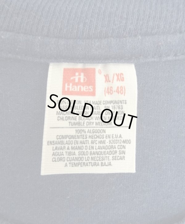 画像2: 90'S HANES シングルステッチ ポケット付き 半袖 Tシャツ ネイビー (VINTAGE)