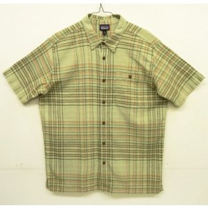 画像: PATAGONIA オーガニックコットン 半袖 A/Cシャツ チェック柄 (USED)