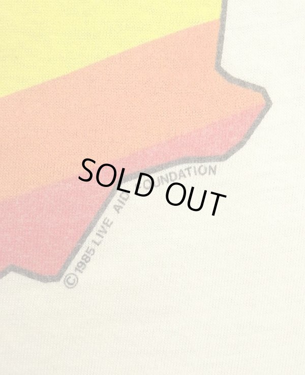 画像4: 80'S LIVE AID シングルステッチ 半袖 Tシャツ ホワイト USA製 (VINTAGE)