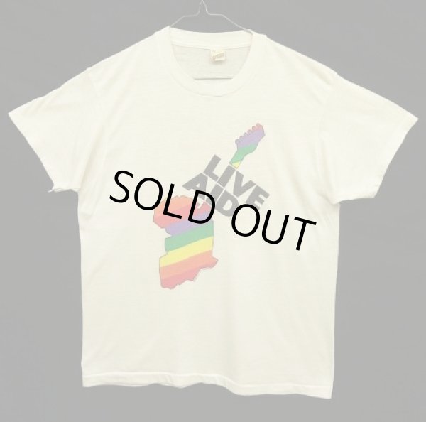 画像1: 80'S LIVE AID シングルステッチ 半袖 Tシャツ ホワイト USA製 (VINTAGE)