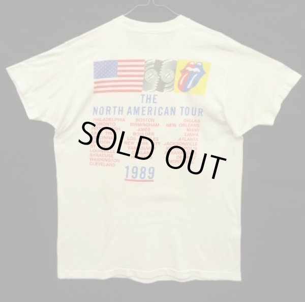 画像5: 80'S ROLLING STONES "THE NORTH AMERICAN TOUR 1989" シングルステッチ 半袖 Tシャツ ホワイト USA製 (VINTAGE)