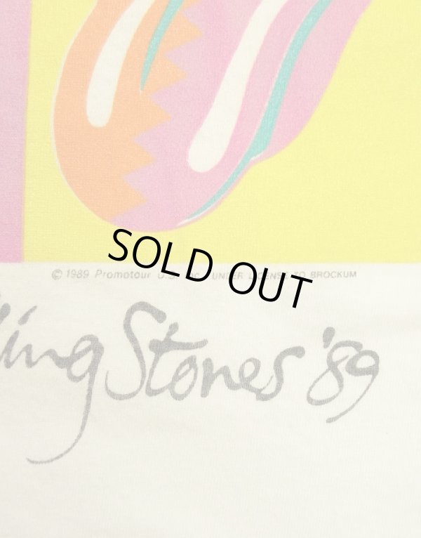 画像4: 80'S ROLLING STONES "THE NORTH AMERICAN TOUR 1989" シングルステッチ 半袖 Tシャツ ホワイト USA製 (VINTAGE)