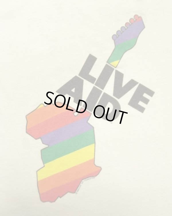画像3: 80'S LIVE AID シングルステッチ 半袖 Tシャツ ホワイト USA製 (VINTAGE)