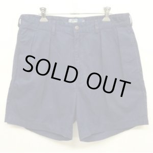 画像: 90'S RALPH LAUREN "ANDREW SHORT" ツープリーツ チノショーツ ネイビー (VINTAGE)
