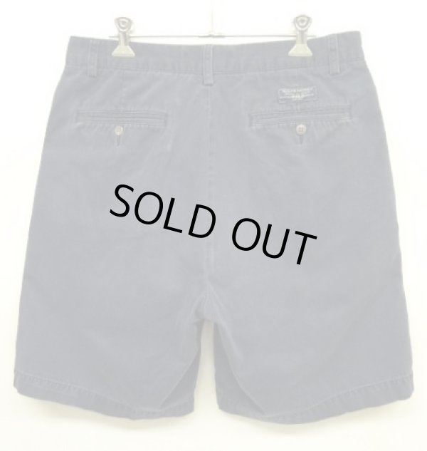 画像4: 90'S RALPH LAUREN "TYLER SHORT" ツープリーツ チノショーツ ネイビー (VINTAGE)