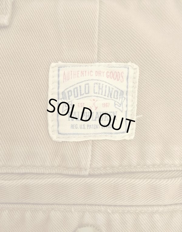 画像5: 90'S RALPH LAUREN "ボックスロゴ" ツープリーツ チノショーツ ブラウン USA製 (VINTAGE)