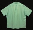 画像4: 90'S RALPH LAUREN "CALDWELL" シルク/リネン 裾ロゴ 半袖 オープンカラーシャツ ミントグリーン (VINTAGE)