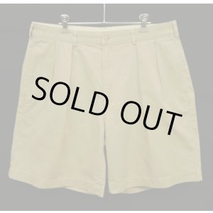 画像: 90'S RALPH LAUREN "TYLER SHORT" ツープリーツ チノショーツ ベージュ USA製 (VINTAGE)
