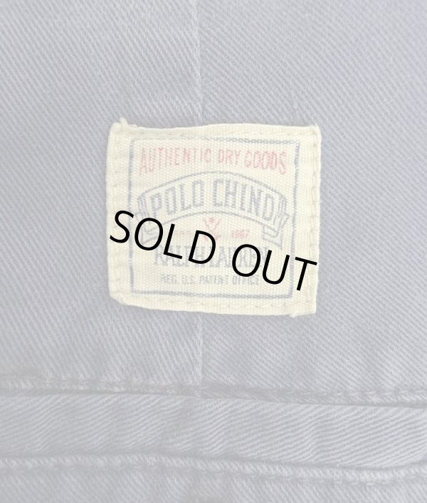 画像6: 90'S RALPH LAUREN "ボックスロゴ" ツープリーツ チノショーツ ネイビー TALONジップ USA製 (VINTAGE)