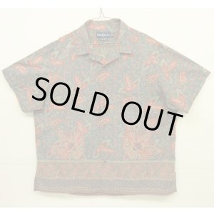 画像: 90'S RALPH LAUREN "BOB CAMP" コットン 半袖 オープンカラー&BDシャツ 総柄 (VINTAGE)
