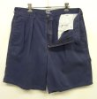 画像4: 90'S RALPH LAUREN "ボックスロゴ" ツープリーツ チノショーツ ネイビー TALONジップ USA製 (VINTAGE)