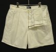 画像3: 90'S RALPH LAUREN "ボックスロゴ" ツープリーツ チノショーツ ホワイト USA製 (VINTAGE)