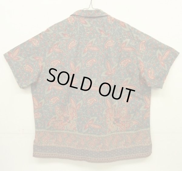 画像3: 90'S RALPH LAUREN "BOB CAMP" コットン 半袖 オープンカラー&BDシャツ 総柄 (VINTAGE)
