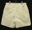 画像4: 90'S RALPH LAUREN "ボックスロゴ" ツープリーツ チノショーツ ホワイト USA製 (VINTAGE)