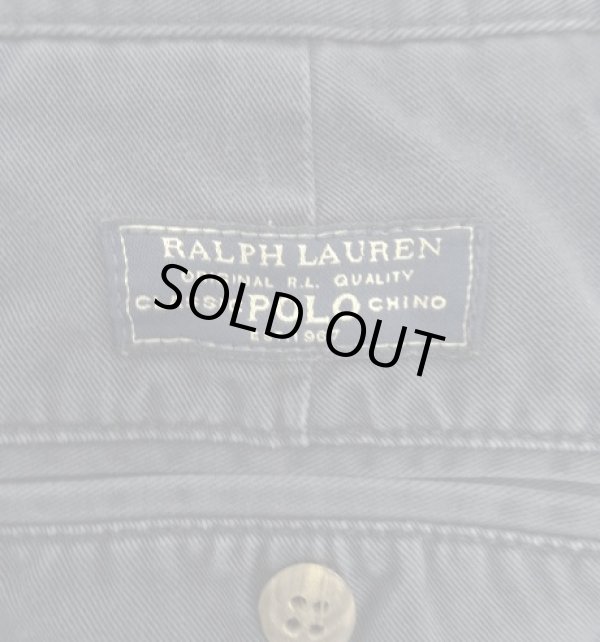 画像5: 90'S RALPH LAUREN "TYLER SHORT" ツープリーツ チノショーツ ネイビー (VINTAGE)