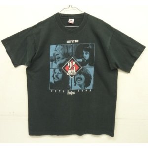 画像: 90'S THE BEATLES "LET IT BE 25YEARS" シングルステッチ 両面プリント 半袖 Tシャツ ブラック USA製 (VINTAGE)