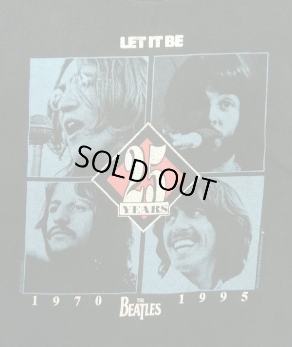 画像3: 90'S THE BEATLES "LET IT BE 25YEARS" シングルステッチ 両面プリント 半袖 Tシャツ ブラック USA製 (VINTAGE)