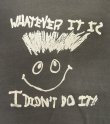 画像3: 80'S WHATEVER IT IS シングルステッチ 半袖 Tシャツ フェードブラック USA製 (VINTAGE)
