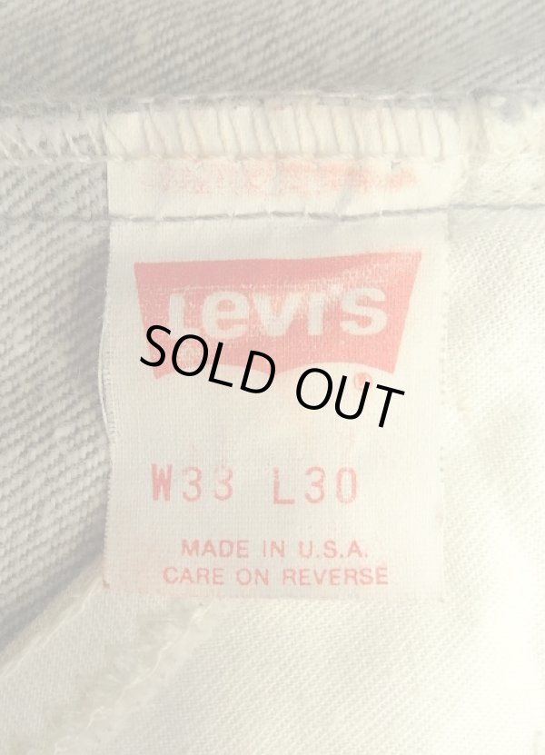 画像2: 80'S LEVIS 505 黒タブ デニム 先染めダークグレー W33L30 USA製 (VINTAGE)