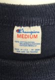 画像2: 80'S CHAMPION トリコタグ シングルステッチ 半袖 Tシャツ ネイビー USA製 (VINTAGE)
