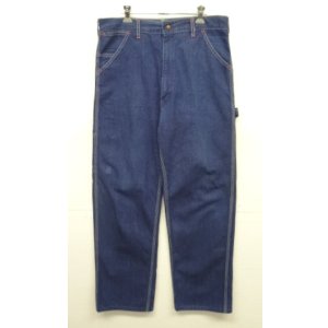画像: 80'S SEARS トップスナップボタン デニム ペインターパンツ インディゴ USA製 (VINTAGE)